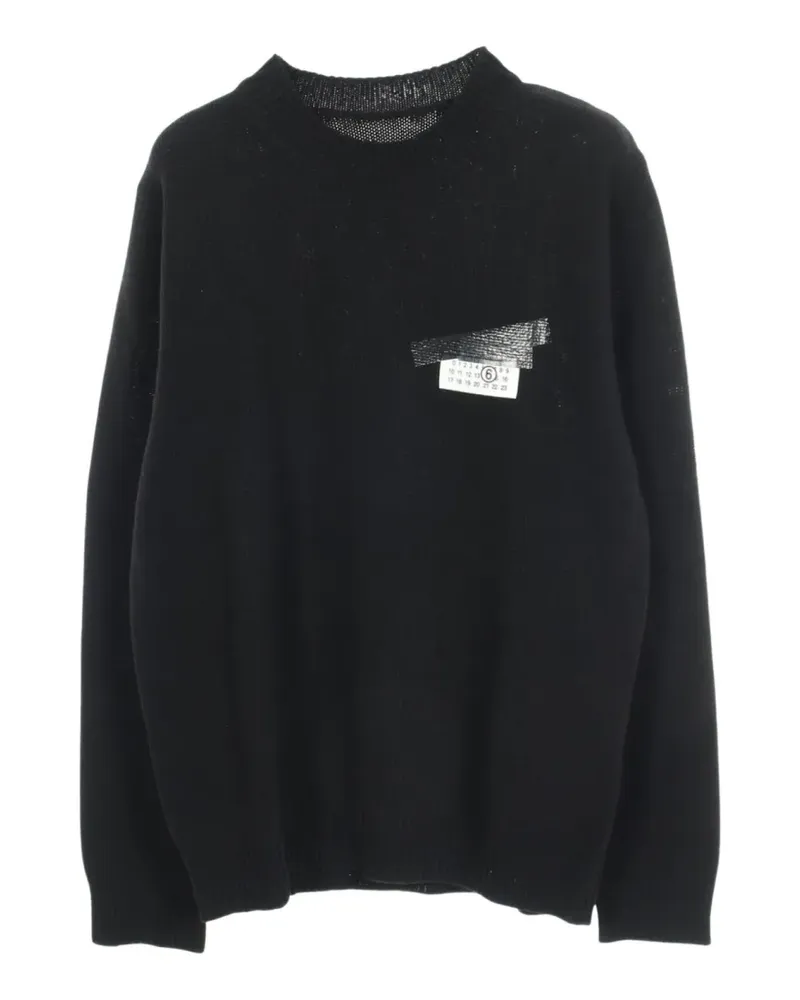 Maison Margiela 2020s Pullover mit Nummern-Logo - Schwarz Schwarz