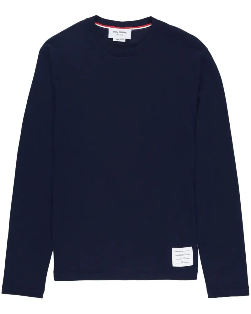 Thom Browne Strickpullover mit rundem Ausschnitt - Blau Blau
