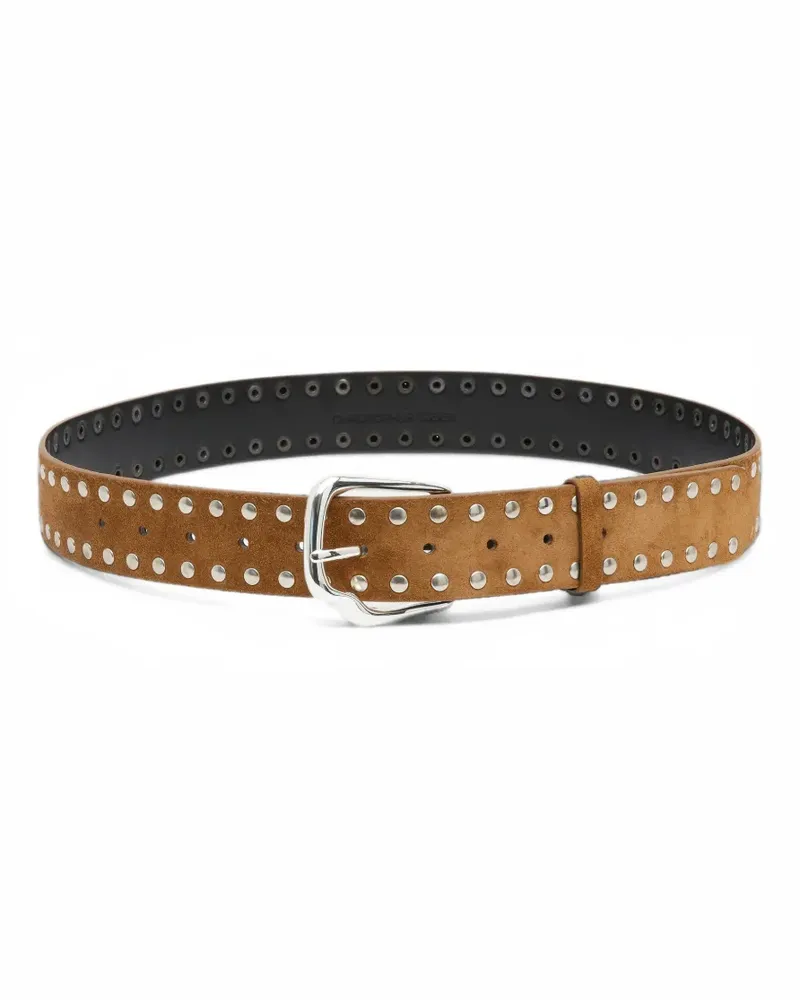 Christopher Esber Maverick studded suede belt - Braun Braun