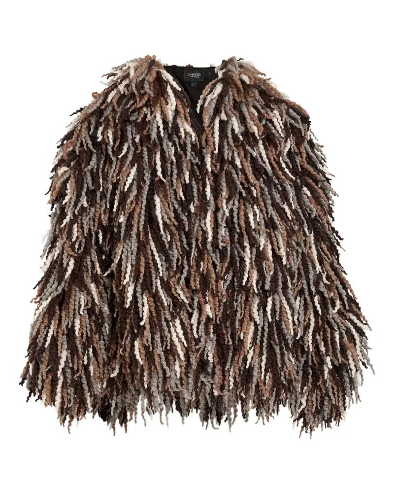 Giambattista Valli Mantel mit Rovings-Fransen - Braun Braun