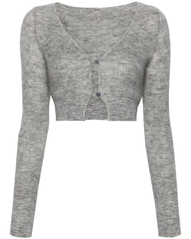 Jacquemus Cardigan mit gebürstetem Finish - Grau Grau