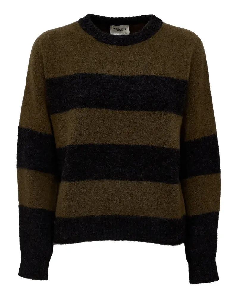 Max Mara Gestreifter Pullover - Braun Braun