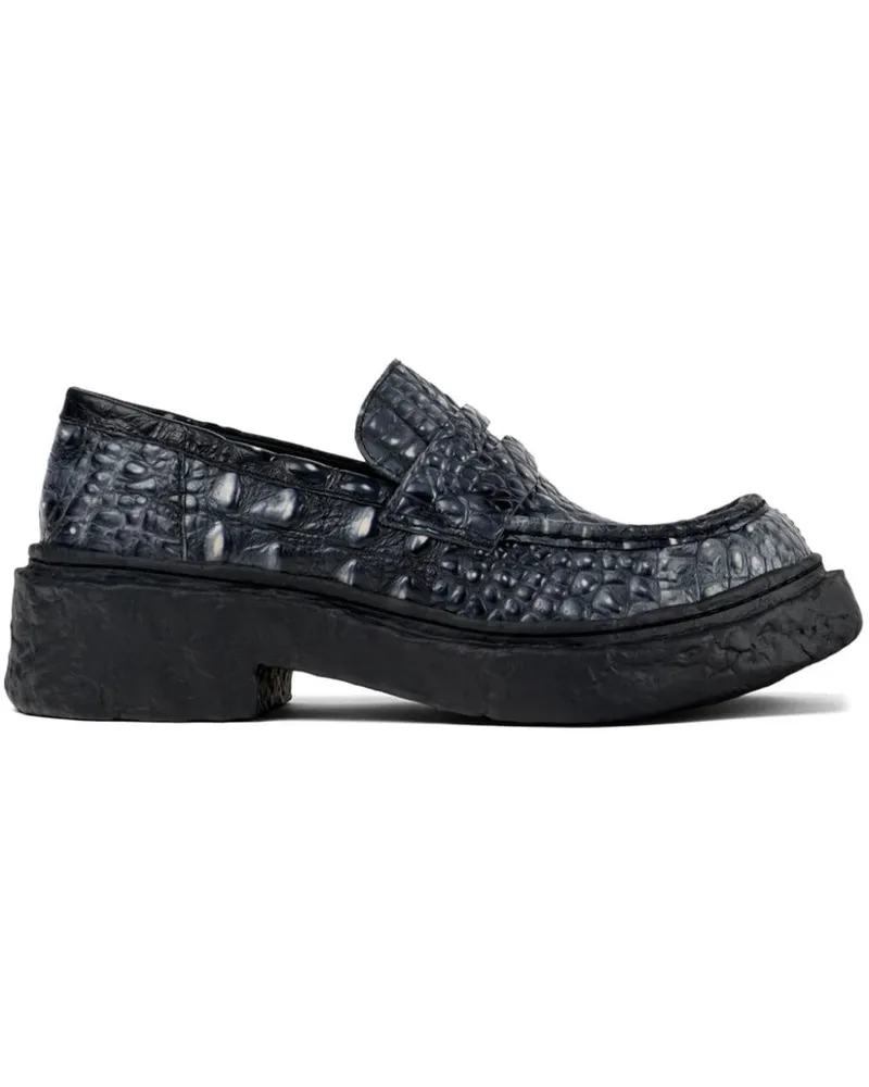 Camper Vamonos Loafer mit Kroko-Optik - Grau Grau