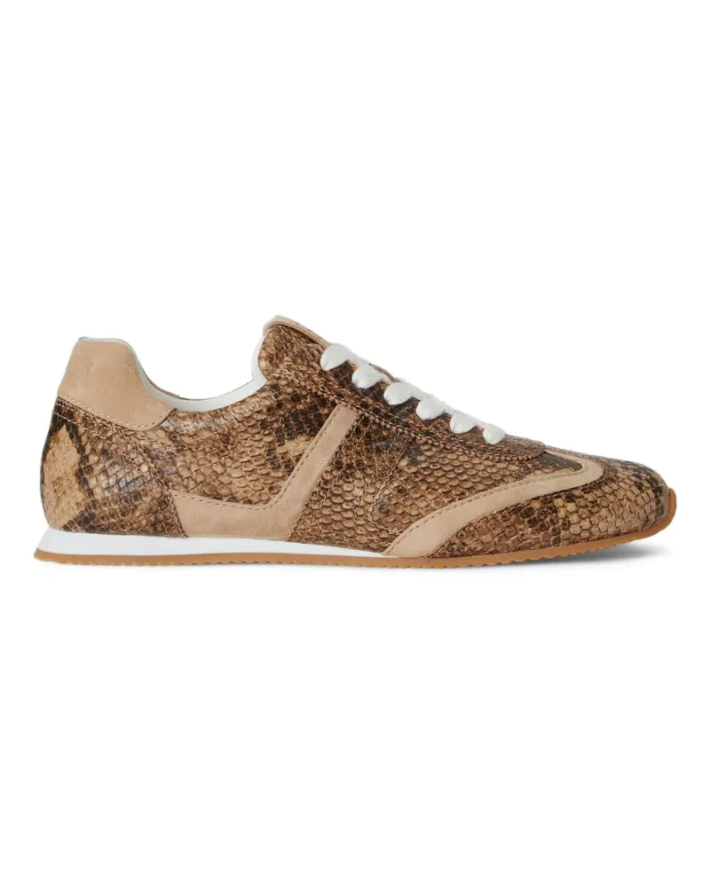 Ralph Lauren Dani Sneakers mit Python-Prägung - Braun Braun