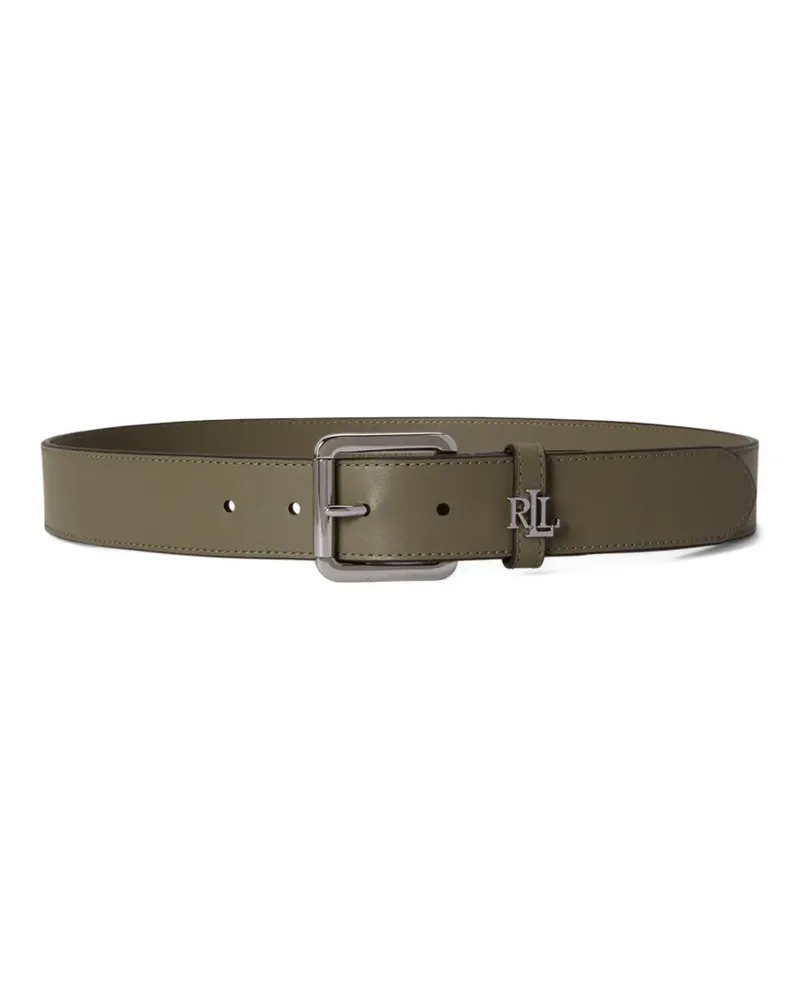 Ralph Lauren logo-plaque leather belt - Grün Grün
