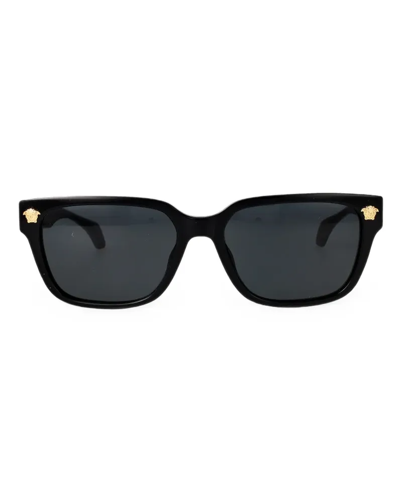 Versace Sonnenbrille mit Medusa-Schild - Schwarz Schwarz