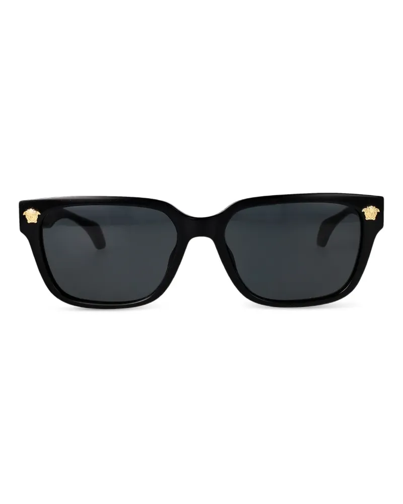 Versace Sonnenbrille mit Medusa-Schild - Schwarz Schwarz