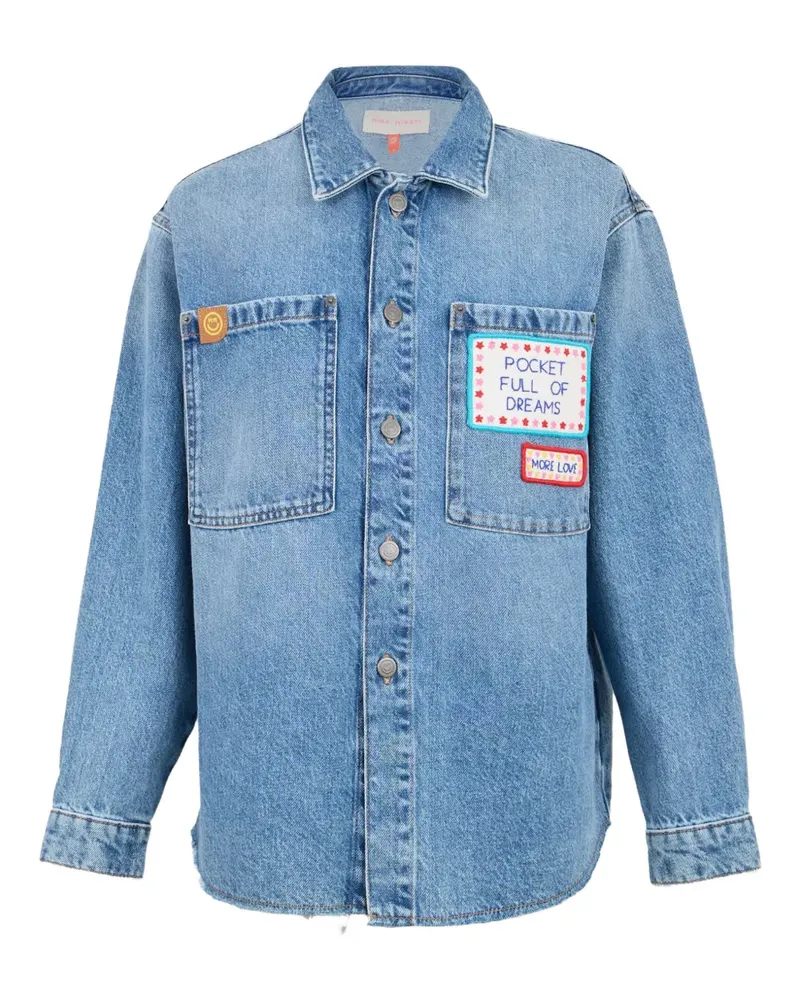 Mira Mikati Jeanshemd mit Patch-Detail - Blau Blau