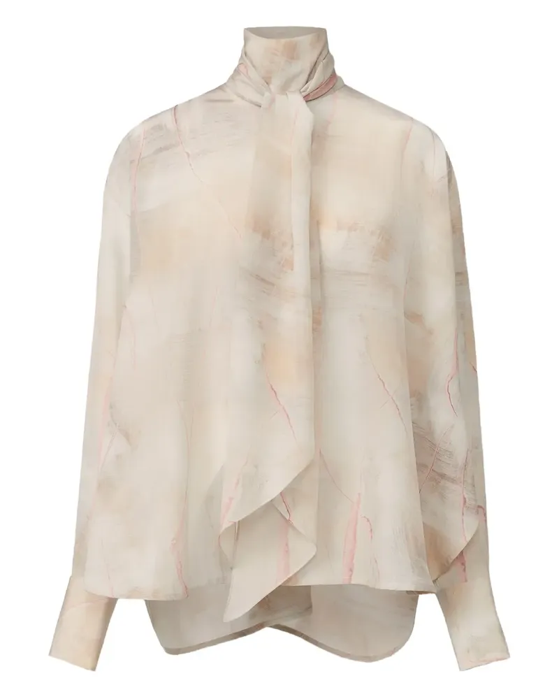 Fabiana Filippi Oberteil mit abstraktem Print - Nude Nude