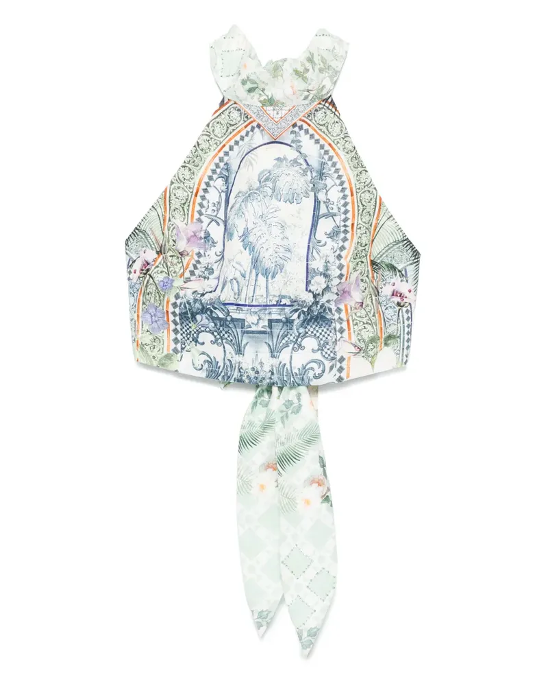 Camilla Neckholder-Top mit Schleife - Grün Grün