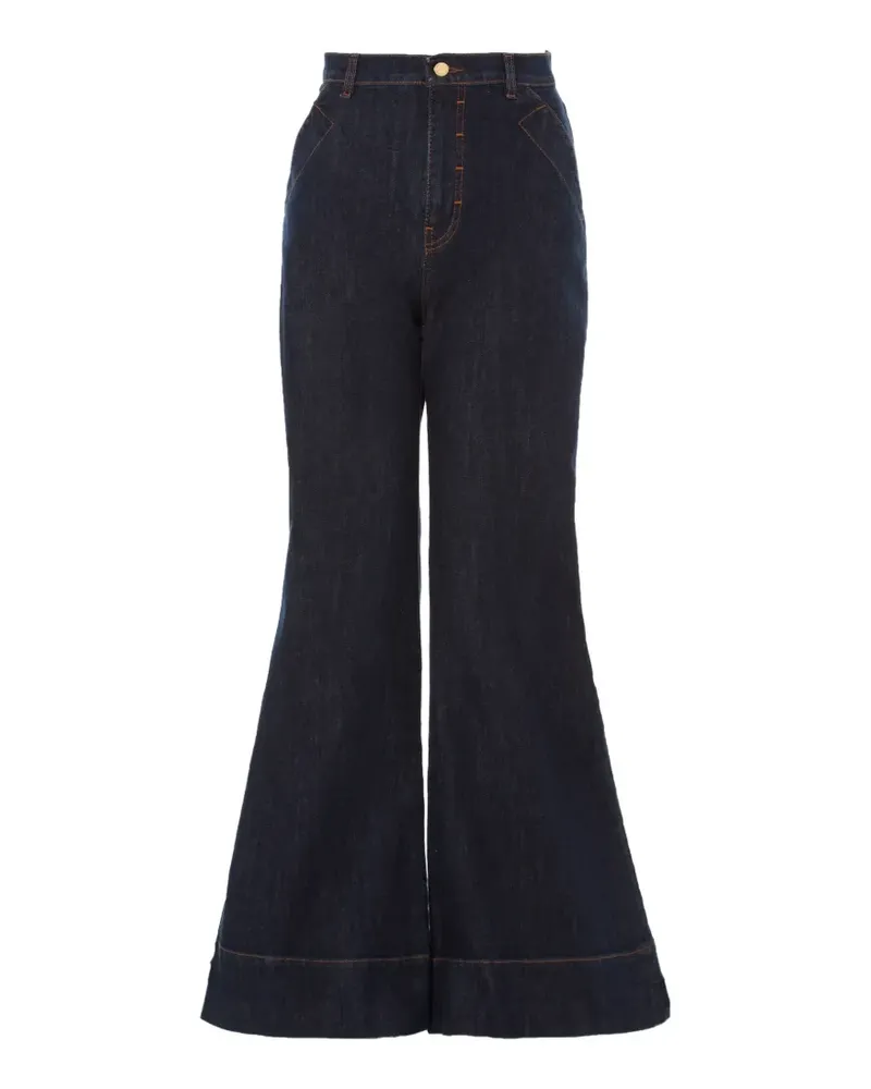 Temperley London raquel wide leg trousers - Blau Blau