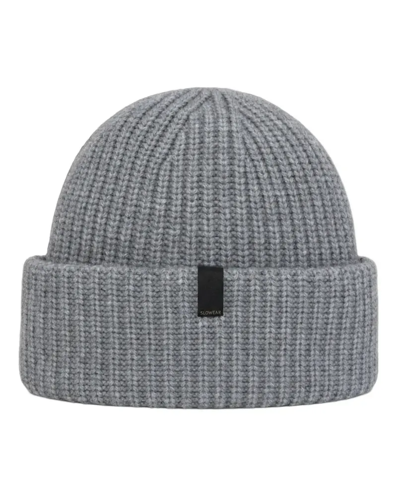 Slowear Gerippte Beanie - Grau Grau