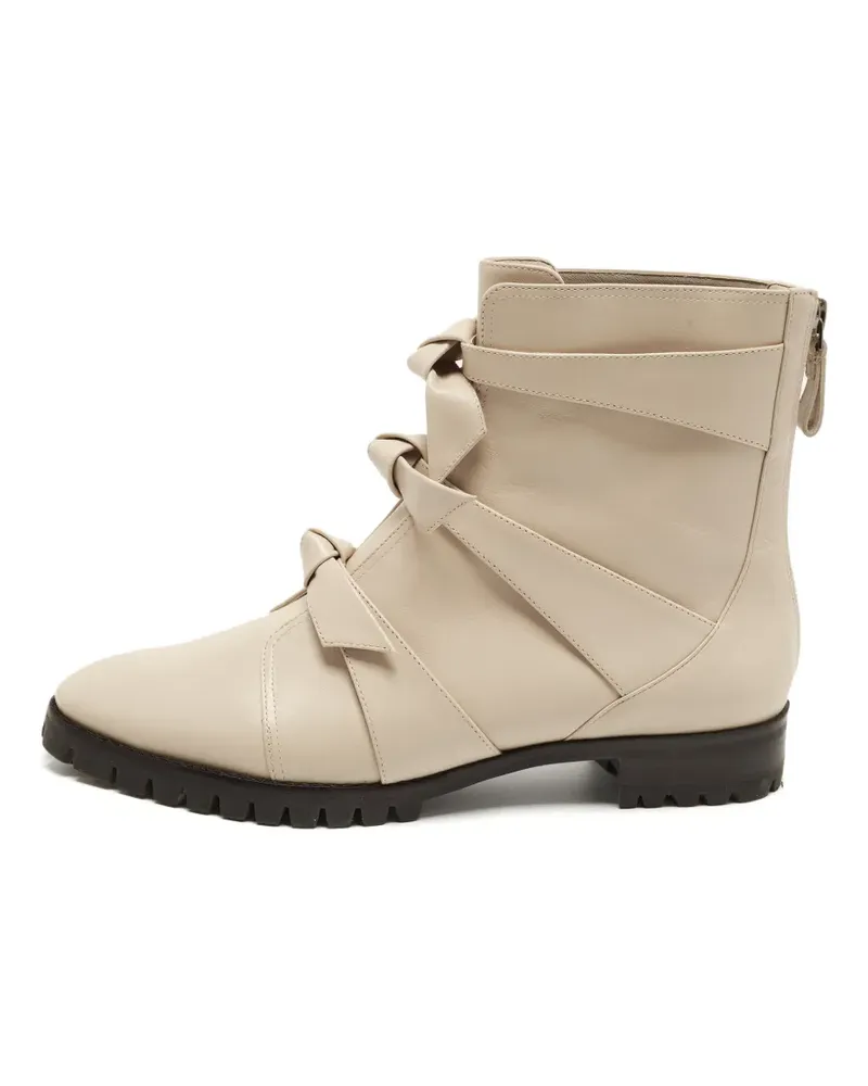 Alexandre Birman Lolita Stiefeletten mit Schleife - Nude Nude
