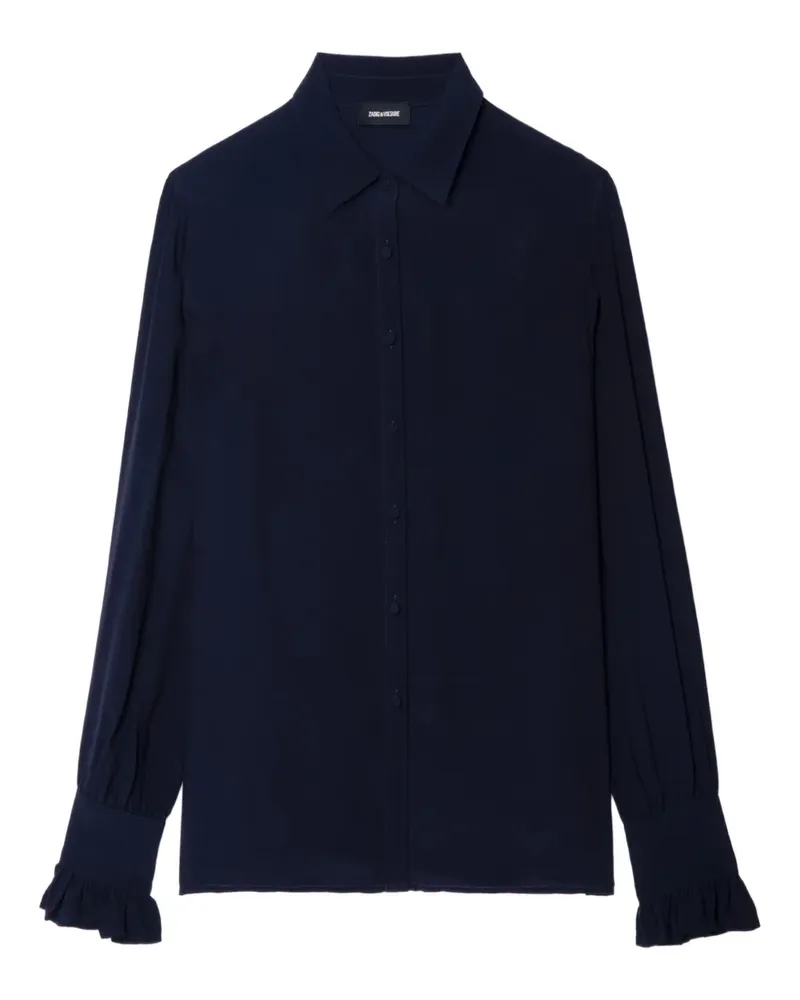 Zadig & Voltaire Hemd mit gerüschten Bündchen - Blau Blau