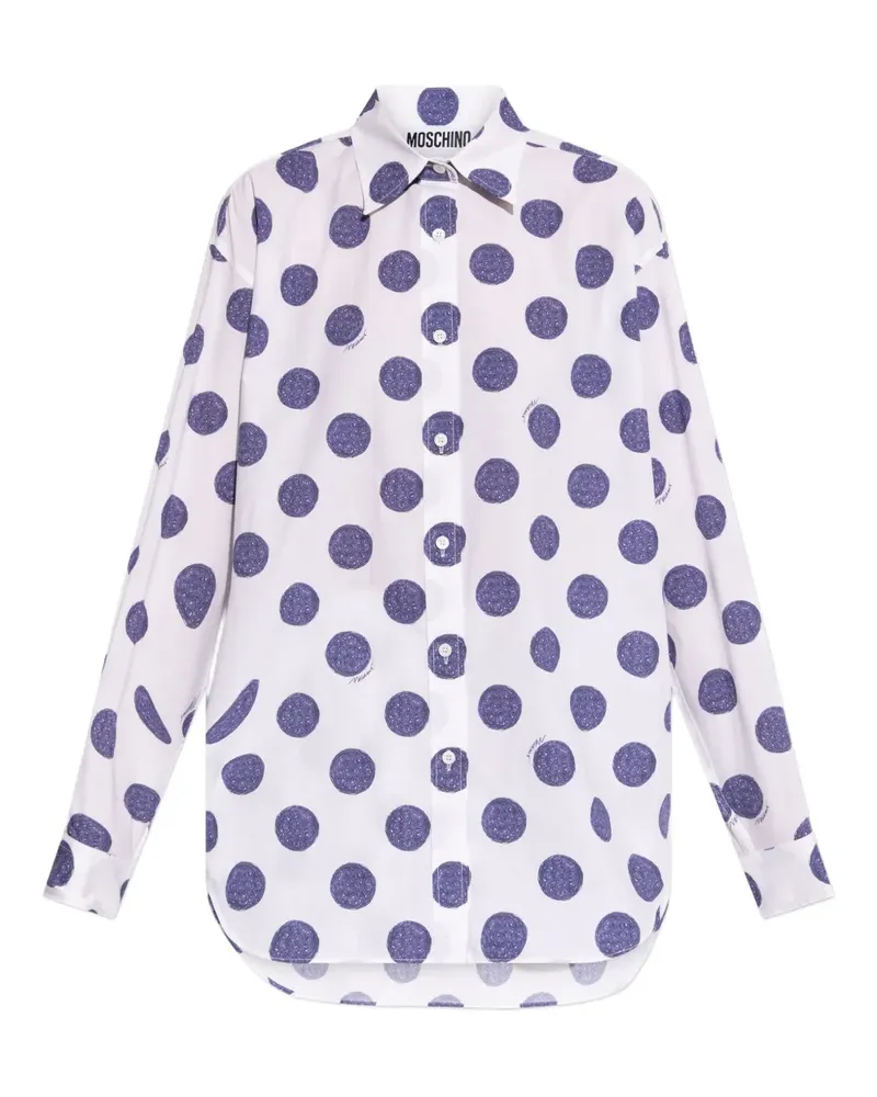Moschino Hemd mit Print - Weiß Weiß
