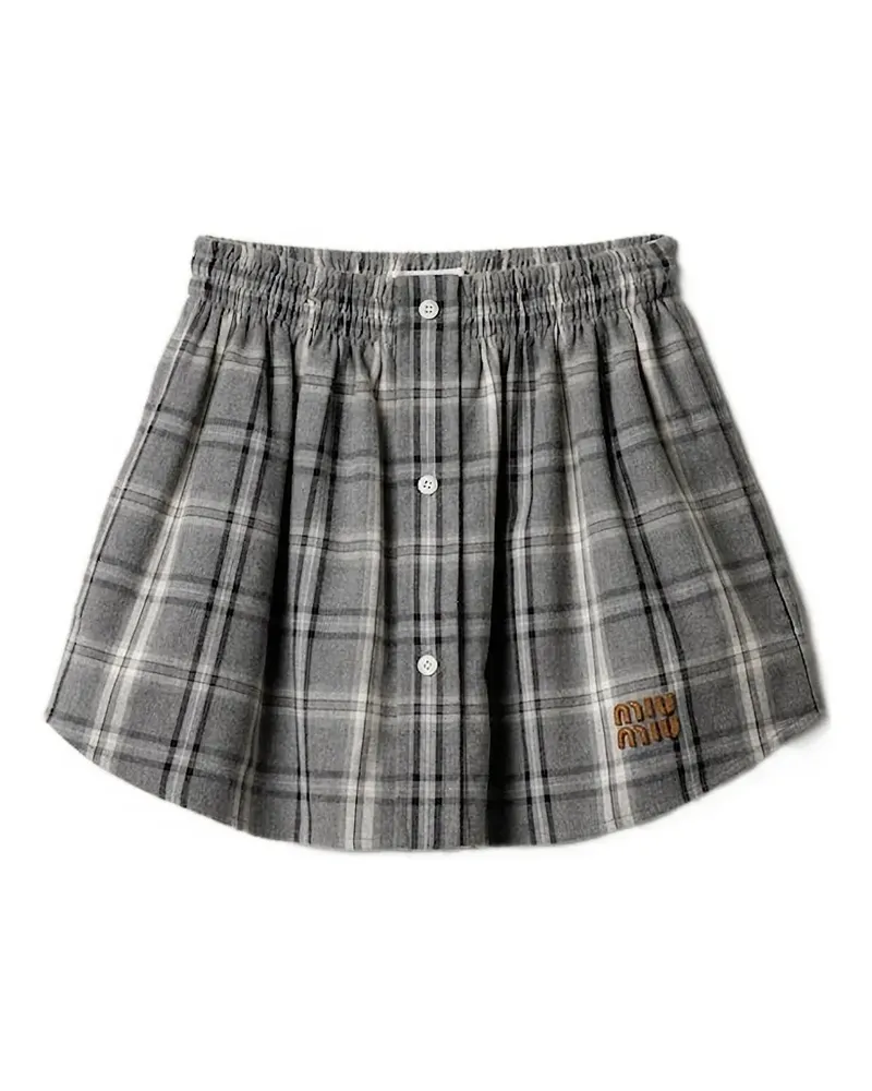 Miu Miu Minirock in A-Linie - Grau Grau