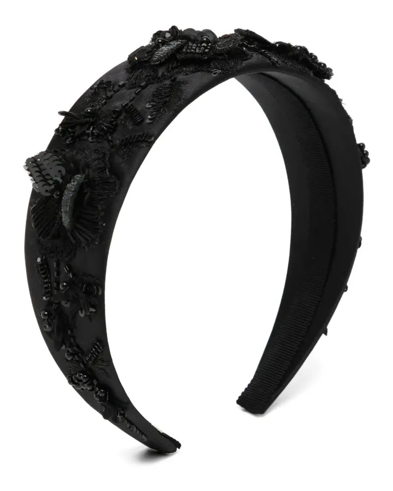 Jennifer Behr floral beaded hair accessory - Schwarz Schwarz