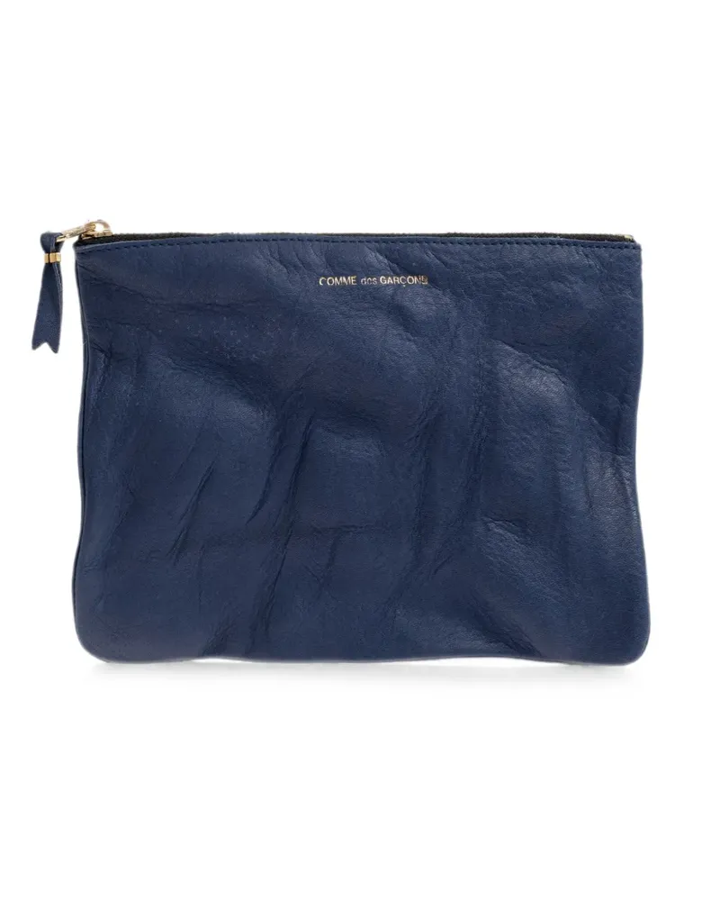 Comme des Garçons Etui mit Logo-Print - Blau Blau
