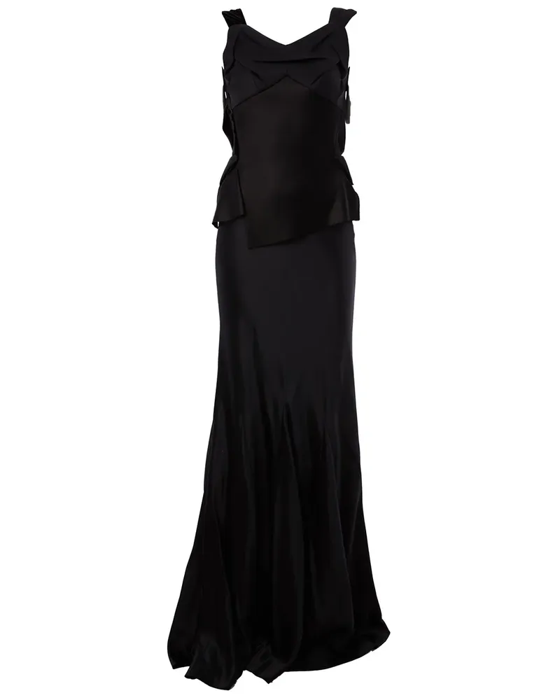 Maison Margiela Seidenabendkleid mit offenem Rücken - Schwarz Schwarz