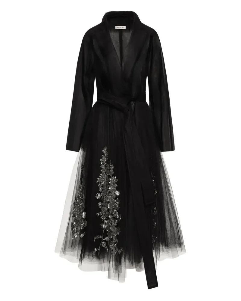 Oscar de la Renta Foxglove Mantel - Schwarz Schwarz