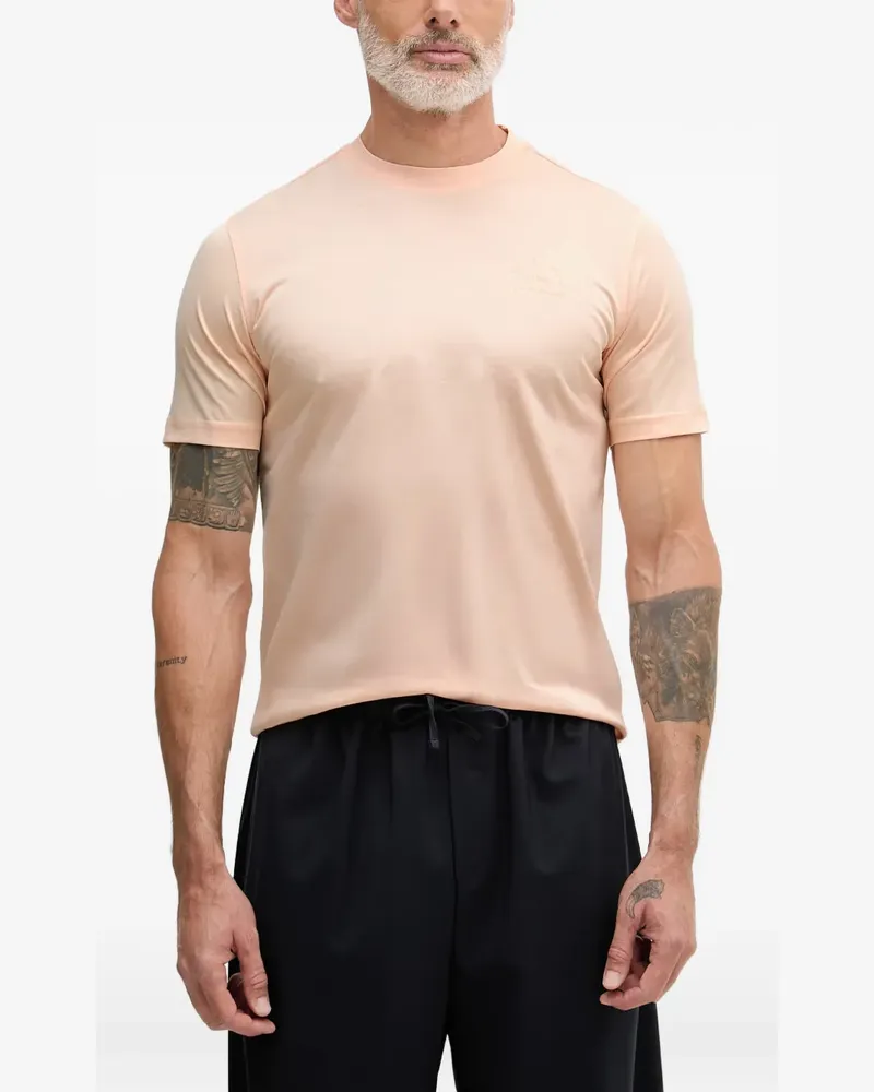 Karl Lagerfeld logo-embroidered T-shirt - Rosa Rosa