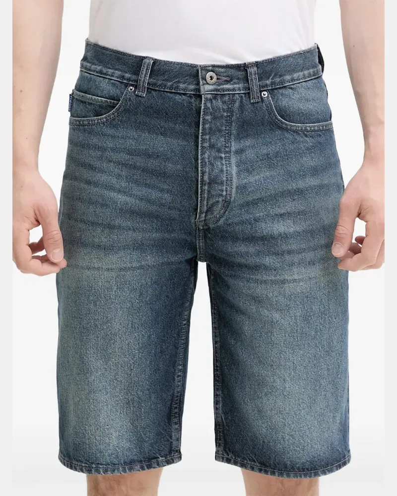 HUGO BOSS Jeans-Shorts mit Logo-Patch - Blau Blau