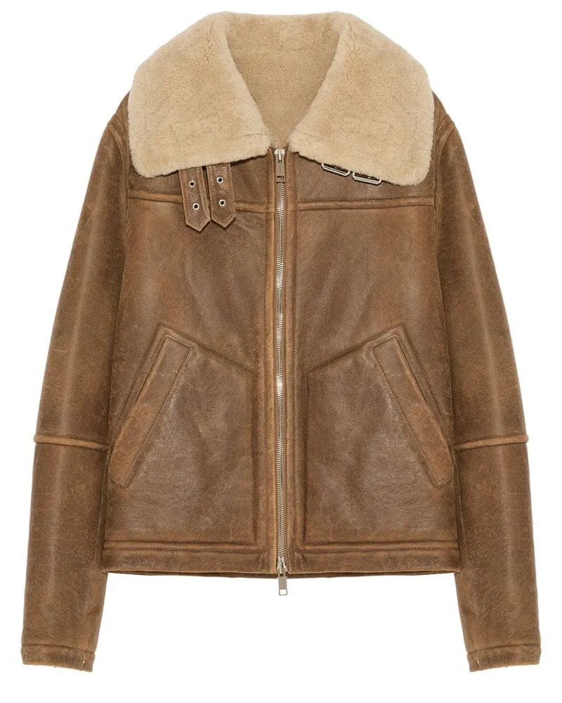 Yves Salomon Bomberjacke aus Shearling - Braun Braun