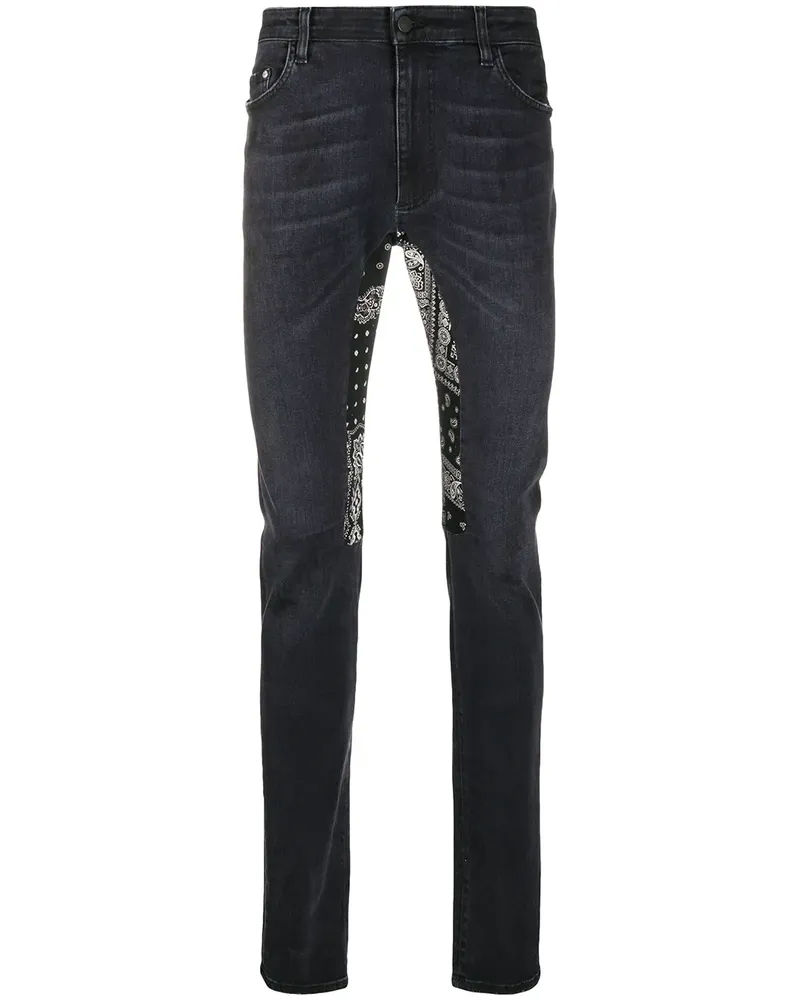 alchemist Skinny-Jeans mit Bandana-Detail - Schwarz Schwarz