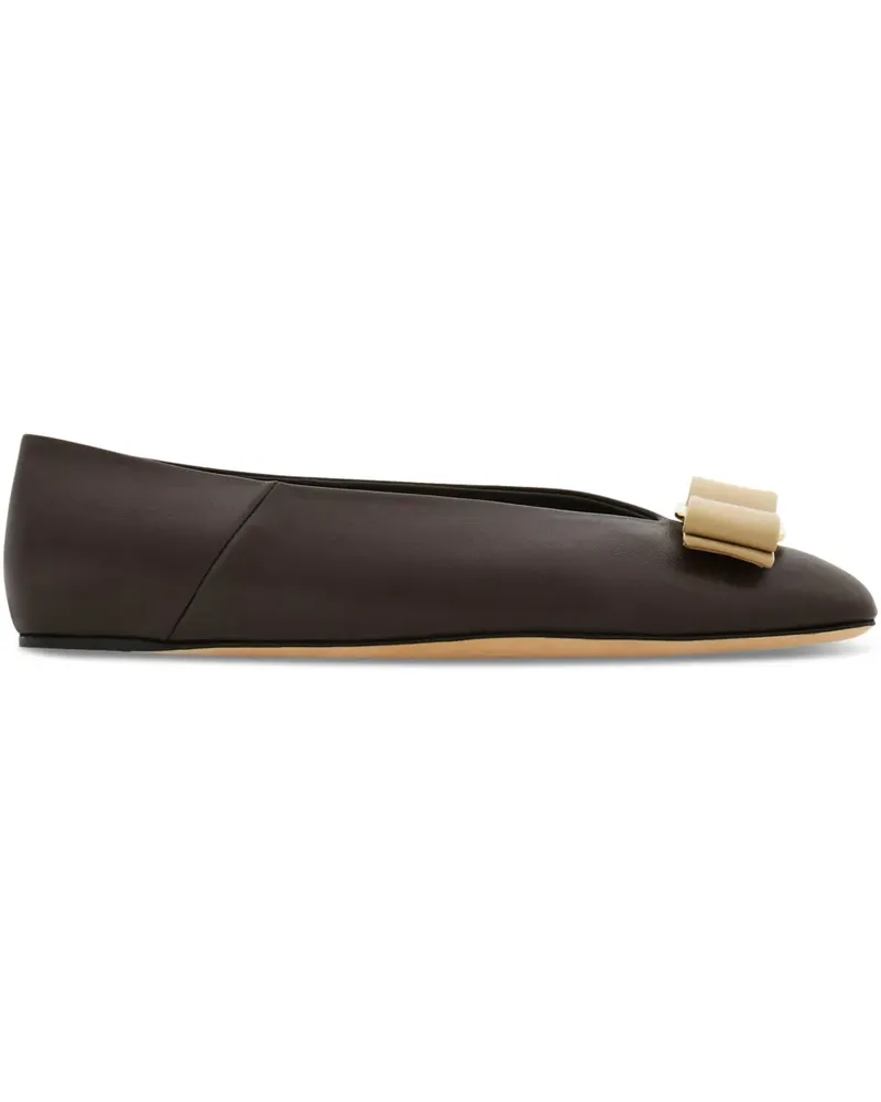 Ferragamo Vara Ballerinas mit Schleife - Braun Braun