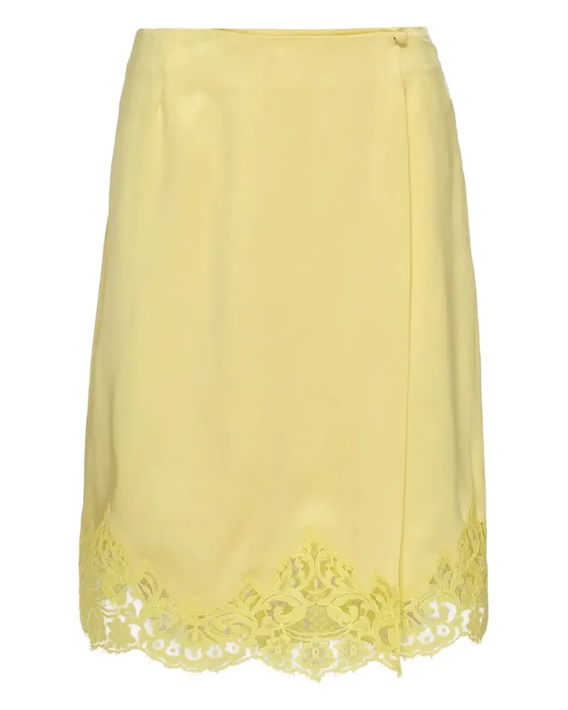 Stella McCartney Rock mit Spitzenbesatz - Gelb Gelb