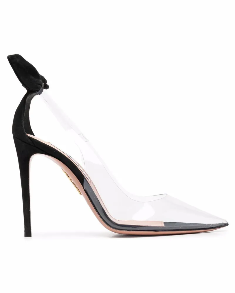 Aquazzura Transparente Stilettos mit Schleife - Schwarz Schwarz