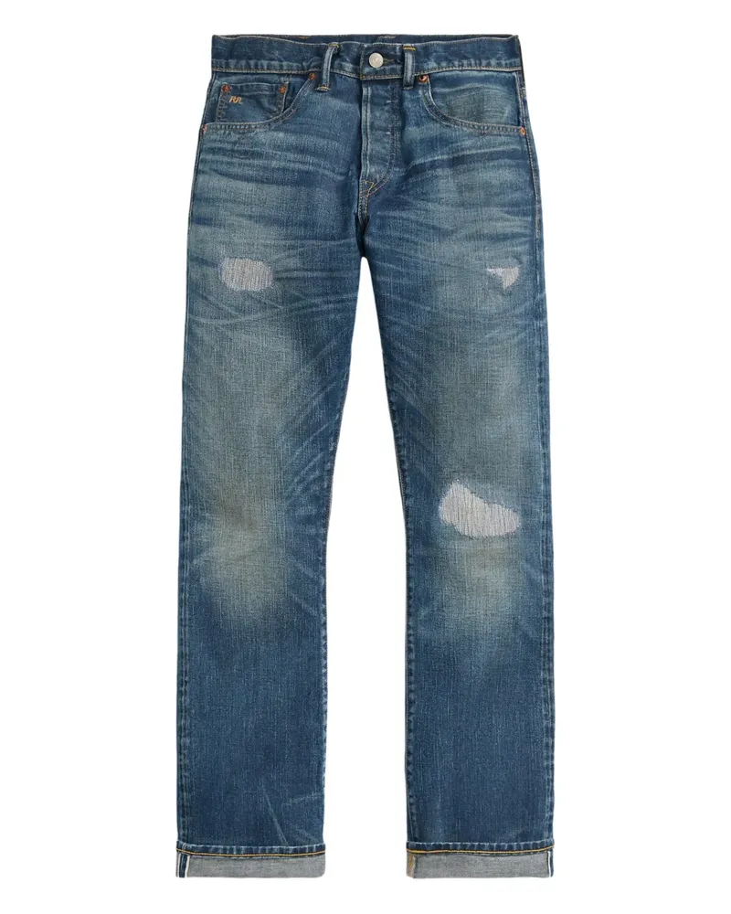 Ralph Lauren Gerade Jeans im Distressed-Look - Blau Blau