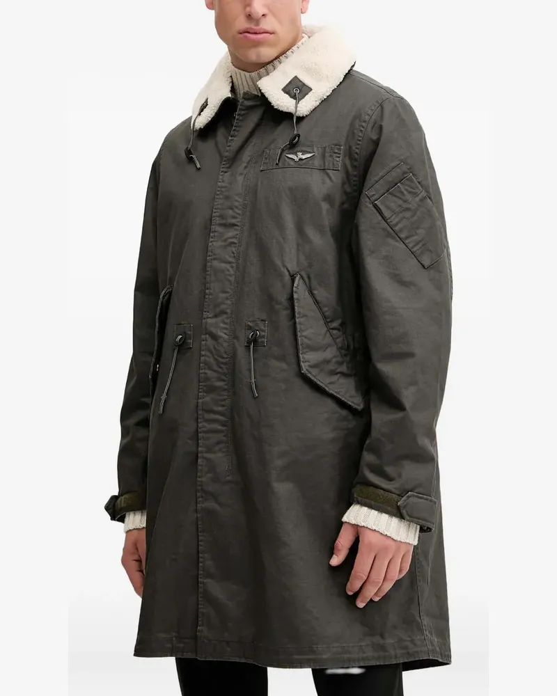Aeronautica Militare Parka mit Shearling-Kragen - Grün Grün