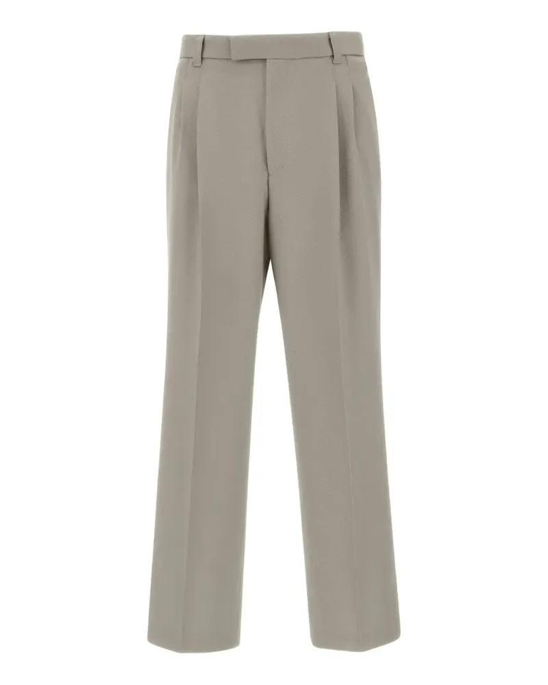 HUGO BOSS Lockere Hose aus bedruckter Schurwolle - Nude Nude