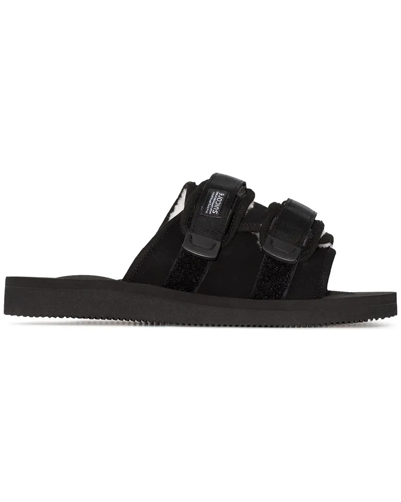 SUICOKE Moto' Pantoletten - Schwarz Schwarz