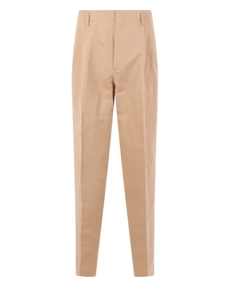 Brunello Cucinelli pleated button trousers - Nude Nude