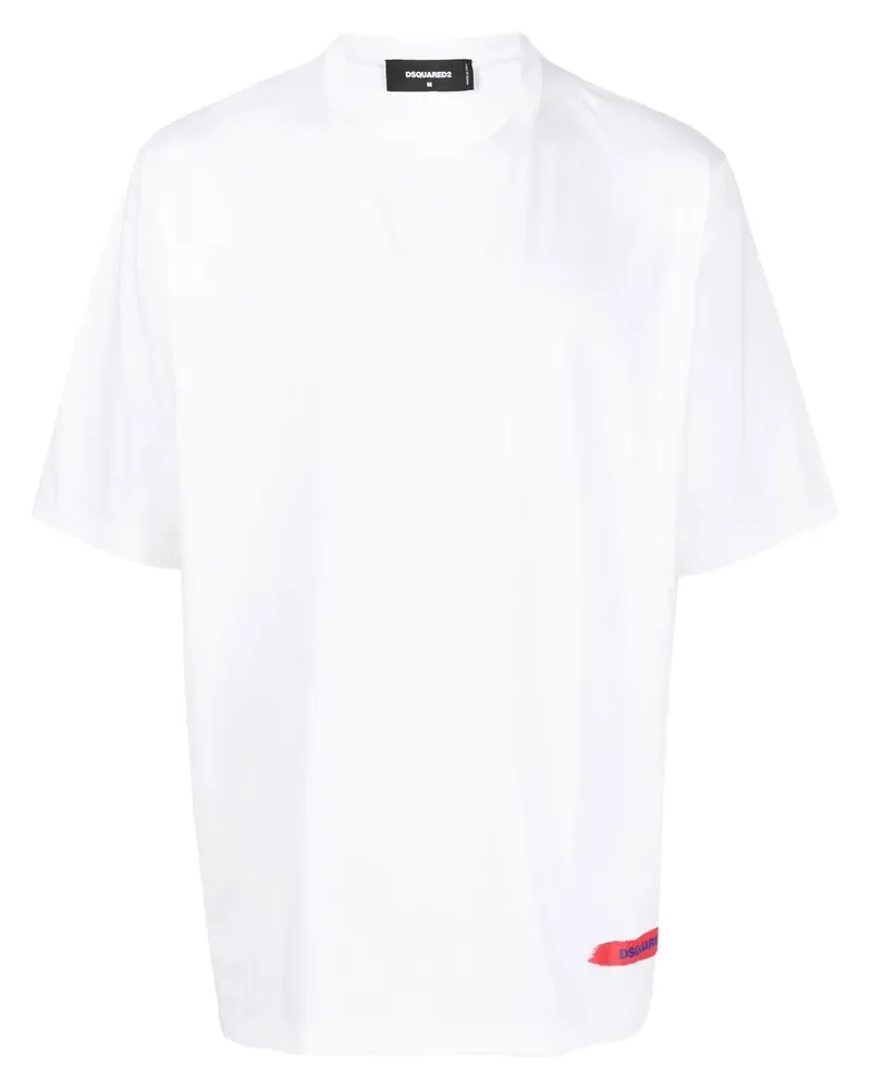 Dsquared2 T-Shirt mit Logo-Print - Weiß Weiß