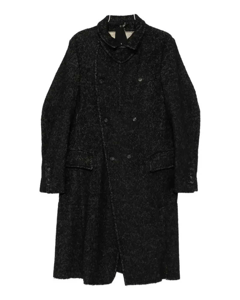 Masnada herringbone double-breasted coat - Grau Grau