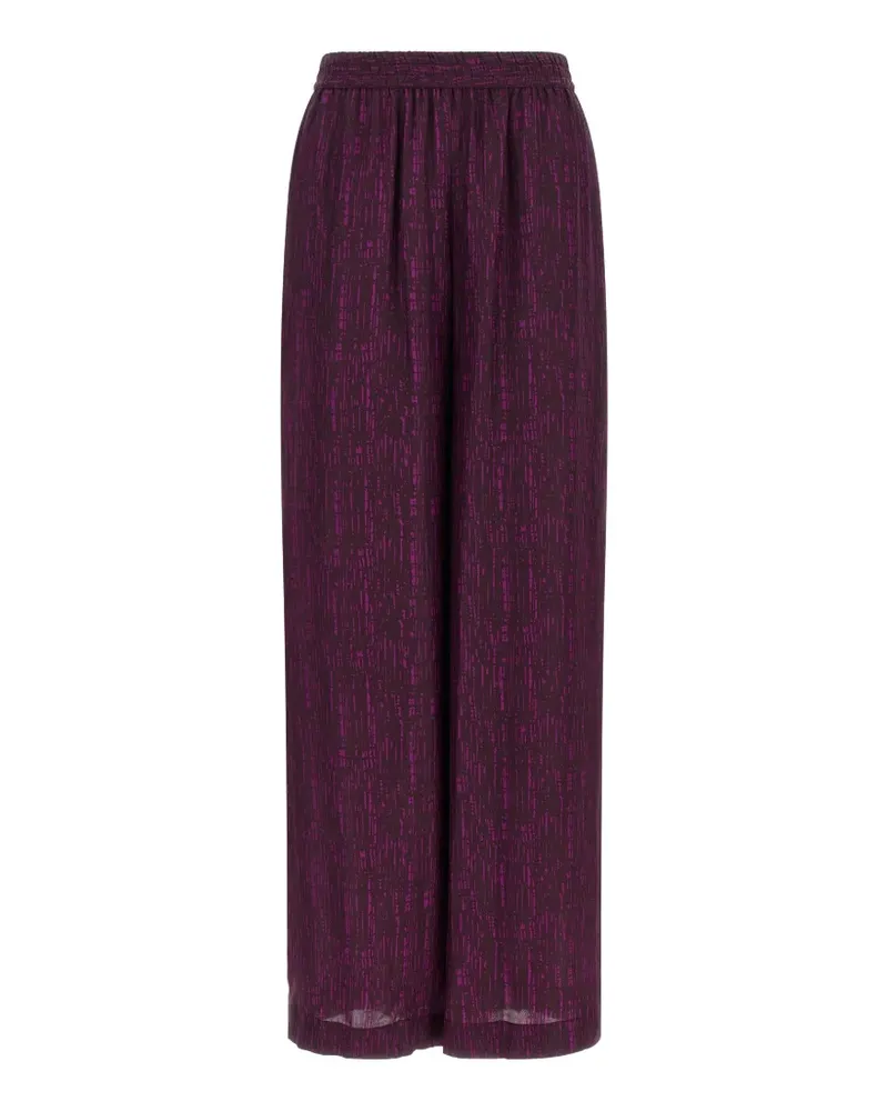 Gianluca Capannolo Claudia abstract-pattern elasticated-waist palazzo pants - Violett Violett