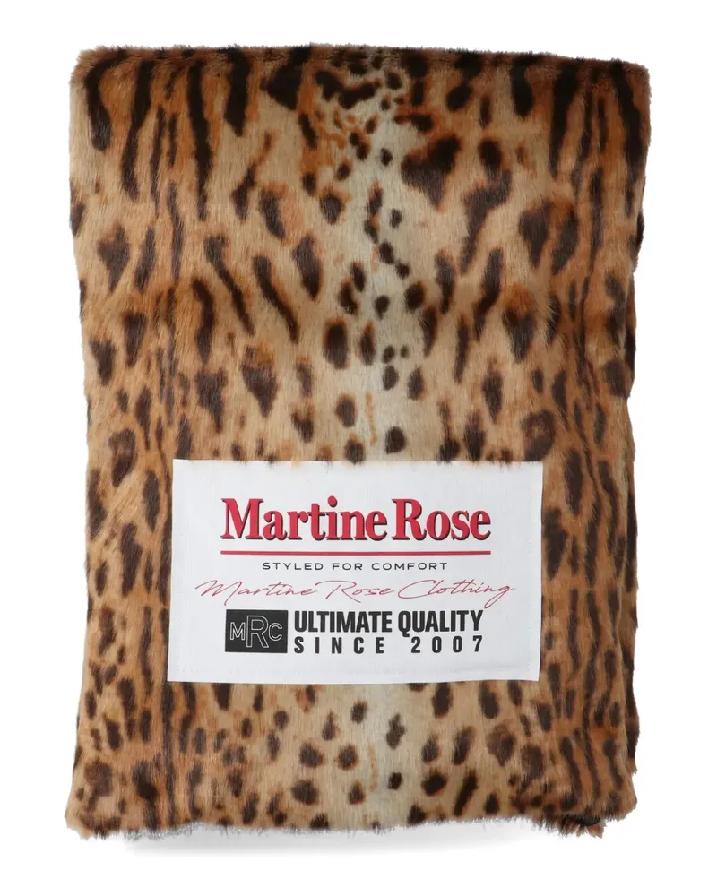 Martine Rose Wattierter Schal mit Animal-Print - Braun Braun