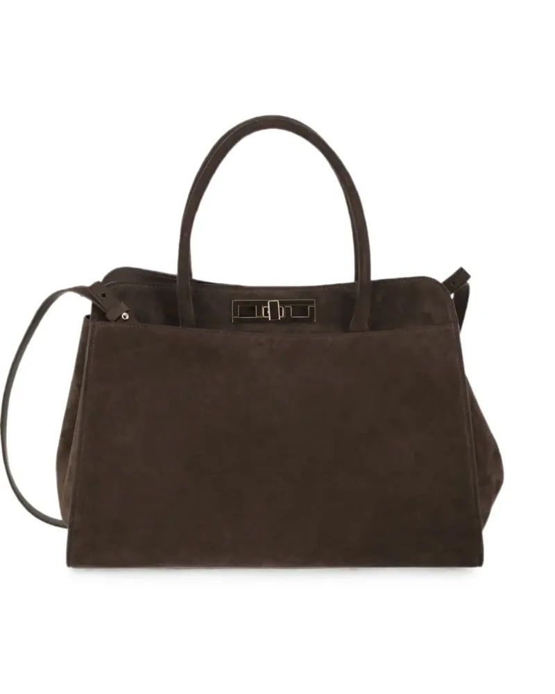 Fabiana Filippi large suede tote bag - Braun Braun