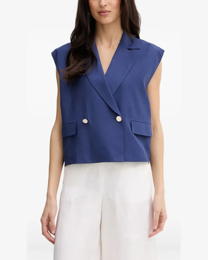 Fracomina Ärmelloser Blazer - Blau Blau