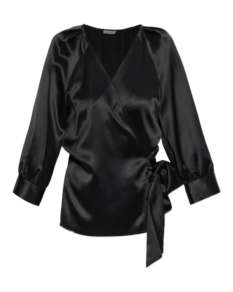 By Malene Birger Pacey wrap blouse - Schwarz Schwarz