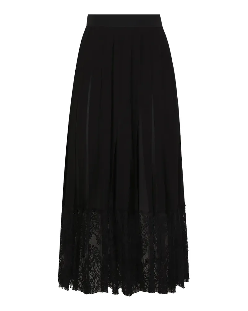 Dolce & Gabbana Ausgestellter Rock - Schwarz Schwarz