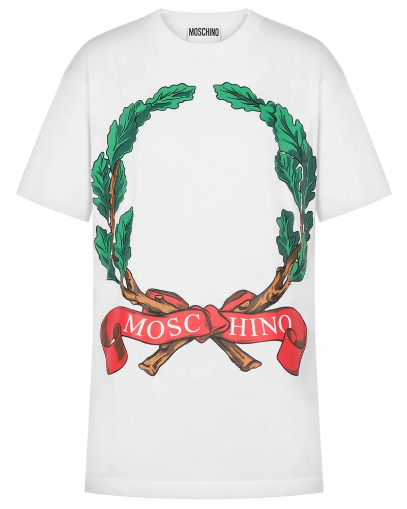 Moschino Laurel Wreath T-Shirt Weiß