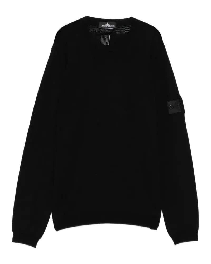 Stone Island Shadow Project Pullover mit Logo - Schwarz Schwarz