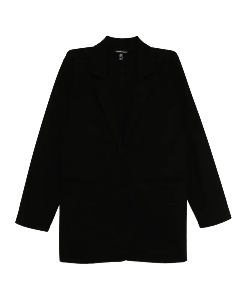 Eileen Fisher Einreihiges Sakko - Schwarz Schwarz
