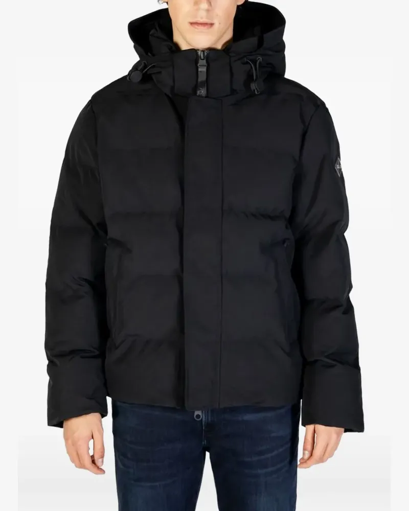 Replay quilted hooded jacket - Schwarz Schwarz