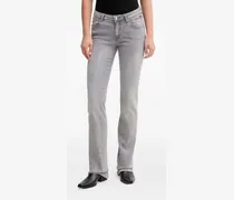 Jeans mit Gürtelschlaufen - Grau