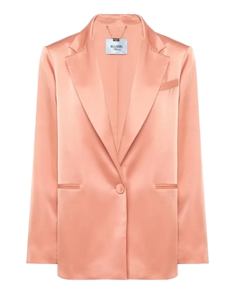 Blumarine satin single-breasted blazer - Rosa Rosa
